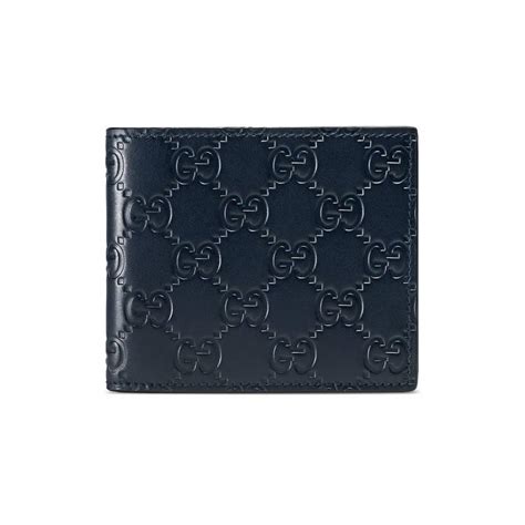 gucci signature wallet in blue.